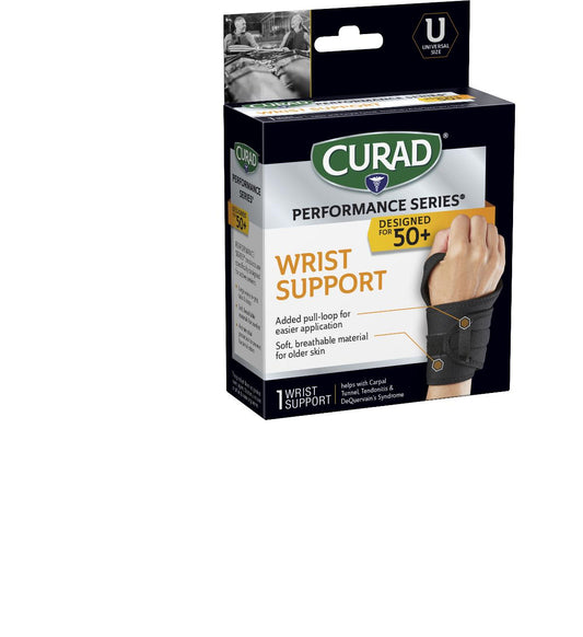 Curad Wraparound Wrist Support Universal Fit Black