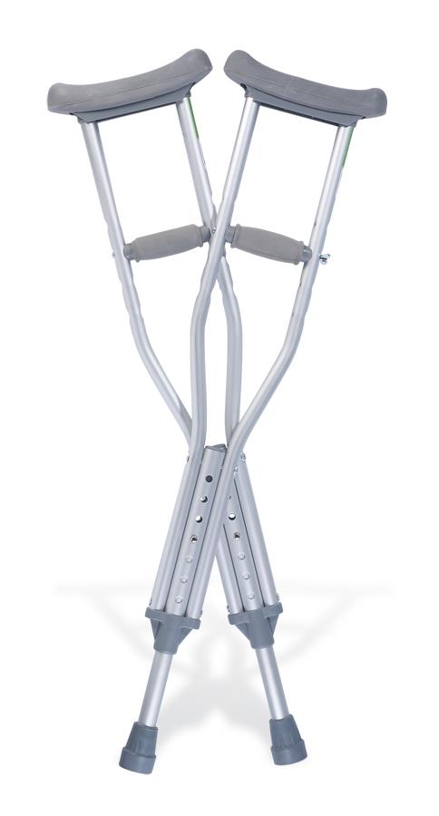 Standard Aluminum Crutches Push-Button Child (Case of 8)