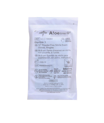 AloeTouch Sterile 12" Nitrile Exam Gloves Textured Single Wrapped