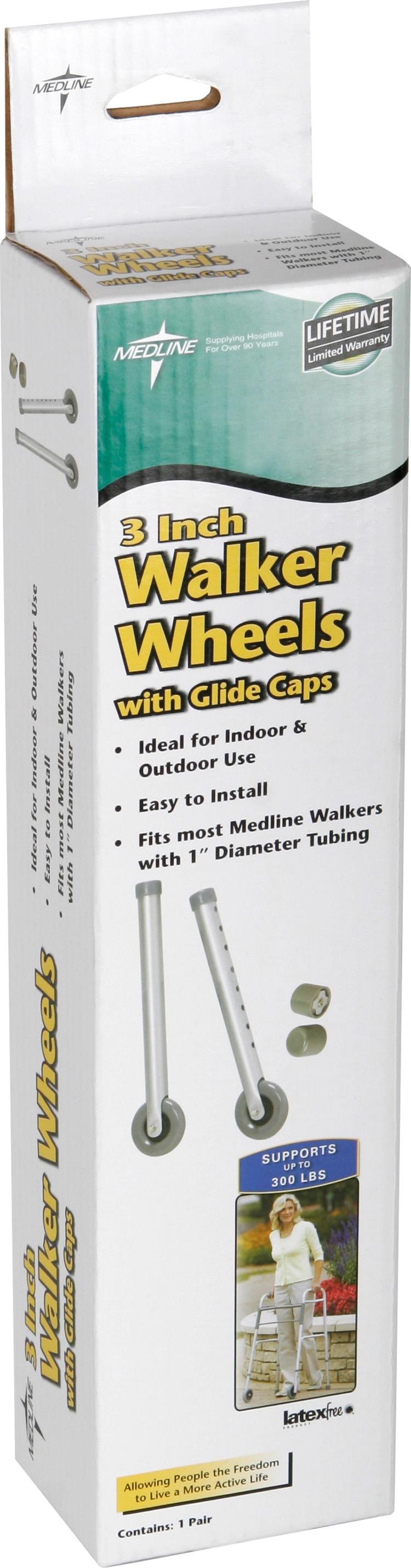 Replacement Walker Casters 3" Wheel 3" F/walker (Set of 2)