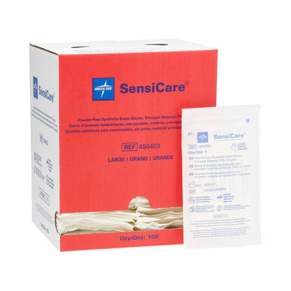 Sensicare Stretch Vinyl Sterile Exam Gloves Single Wrapped