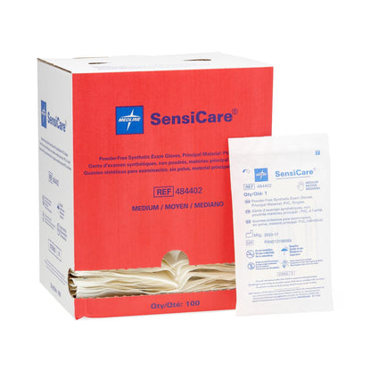 Sensicare Stretch Vinyl Sterile Exam Gloves Single Wrapped