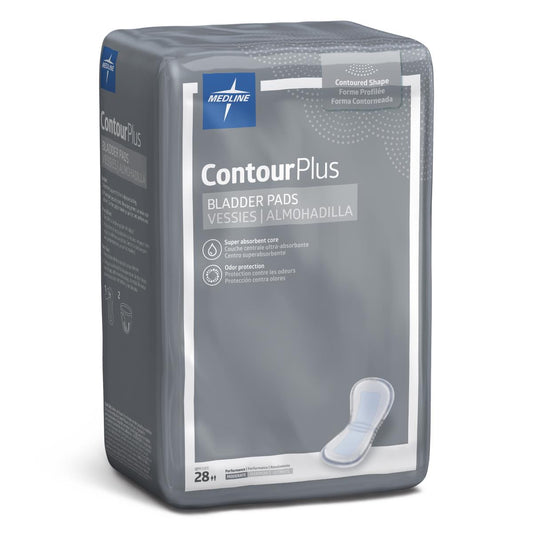 ContourPlus Bladder Control Pads for Incontinence Unisex 5.5 IN x 10.5 IN 28ct