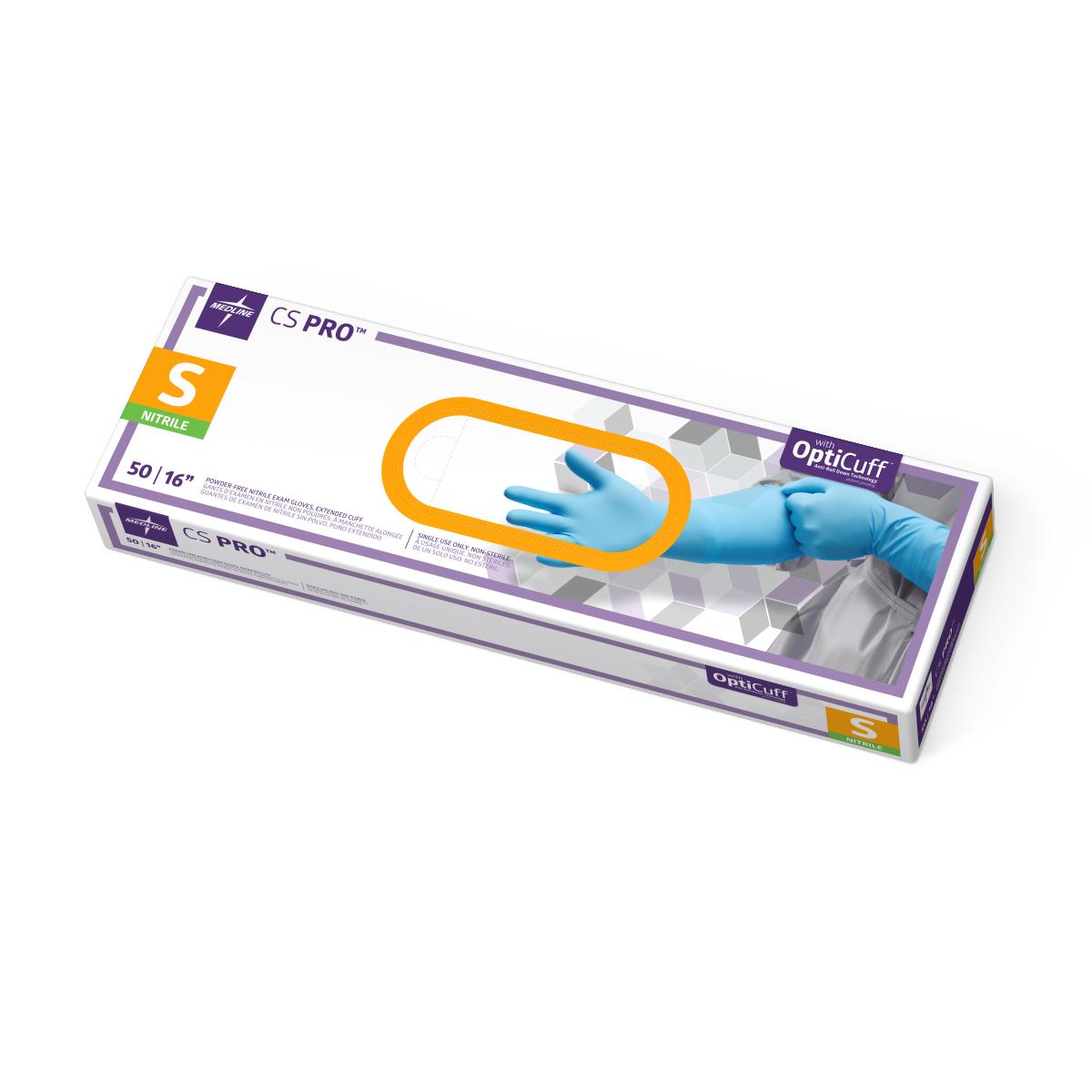 CS Pro 16" Cuff Nitrile Exam Gloves Glove Pf Cspro Ext S