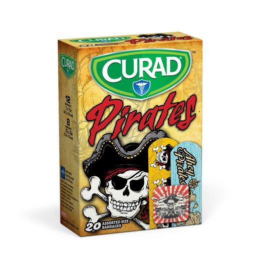 Curad Pirates Bandages 20 Count Assorted Sizes (Case of 24)