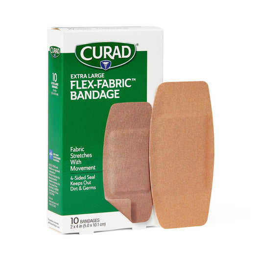 Curad Flex-Fabric Bandages x L Fabric 10ct 2" 4" 24bx/cs