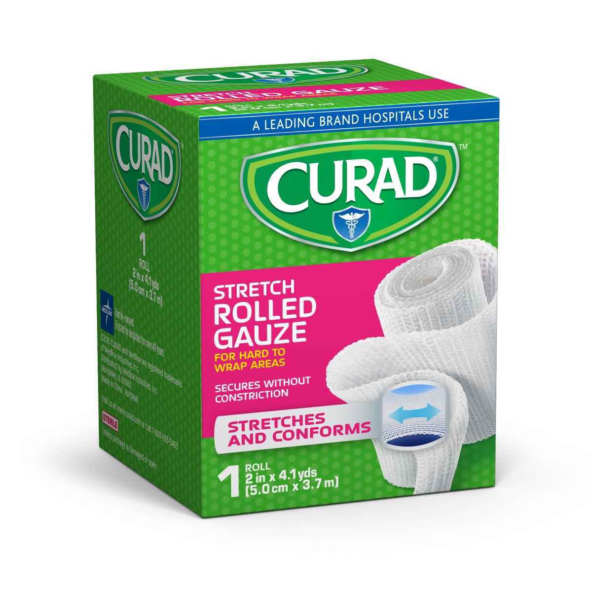 Curad Sterile Rolled Gauze Bandage 2" x 4.1yd 4/count (Case of 24)