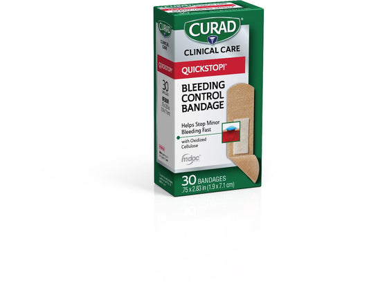 Curad Quickstop Bandages Quick Stop .75" x 2.83" 30ct