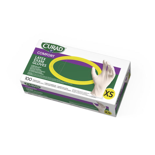 Curad Powder-Free Textured Latex Exam Gloves