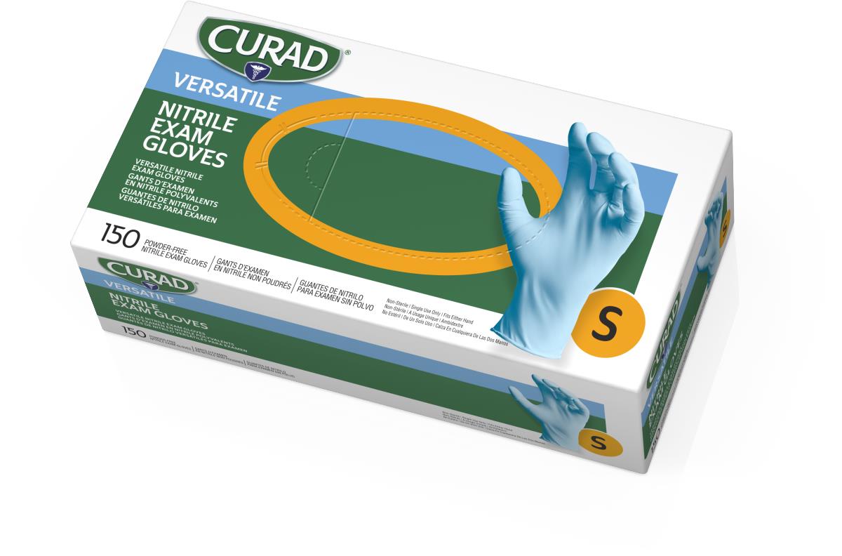 Curad Powder-Free Textured Nitrile Exam Gloves