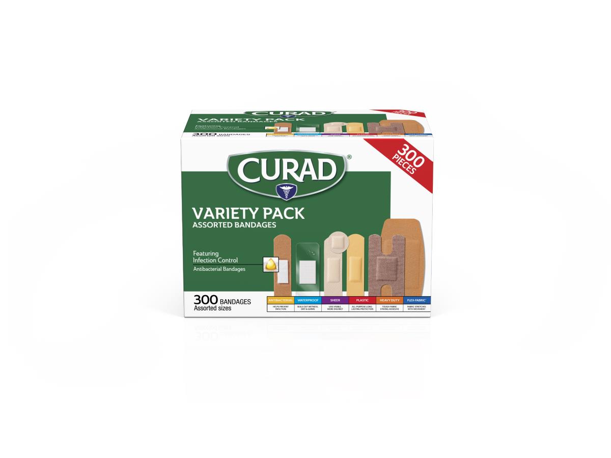 Curad Variety Pack Assorted Bandages Assorted 18 Box/cs No Tray