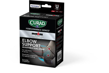 Curad Performance Series Ironman Wraparound Elbow Supports Elb Univ Microb 4cs