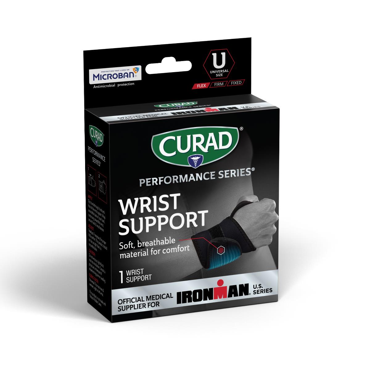 Curad Performance Series Ironman Wraparound Wrist Supports Wrp-Arnd Univ Microb 4 (Case of 4)