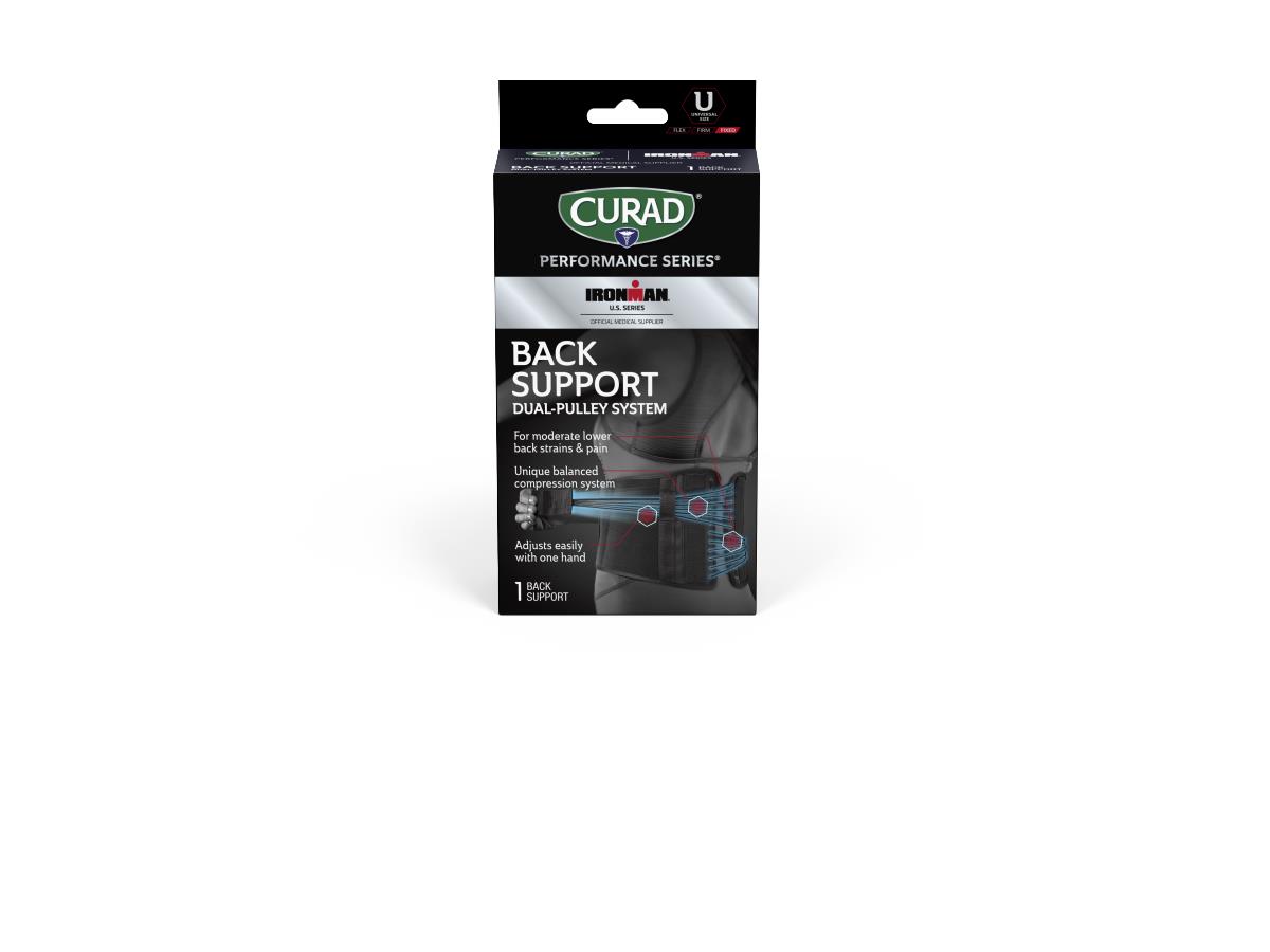 Curad Performance Series Ironman Back Supports with Dual-Pulley Brace Pulley System Universal (Case of 4)