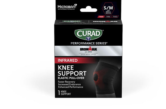Curad Performance Series Infrared Elastic Knee Supports S/M 4/cs