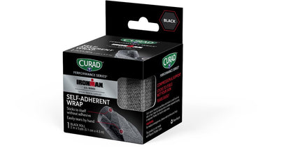 Curad Performance Series Ironman Self-Adherent Wraps Bandage Self Adherent Black 2 1ea
