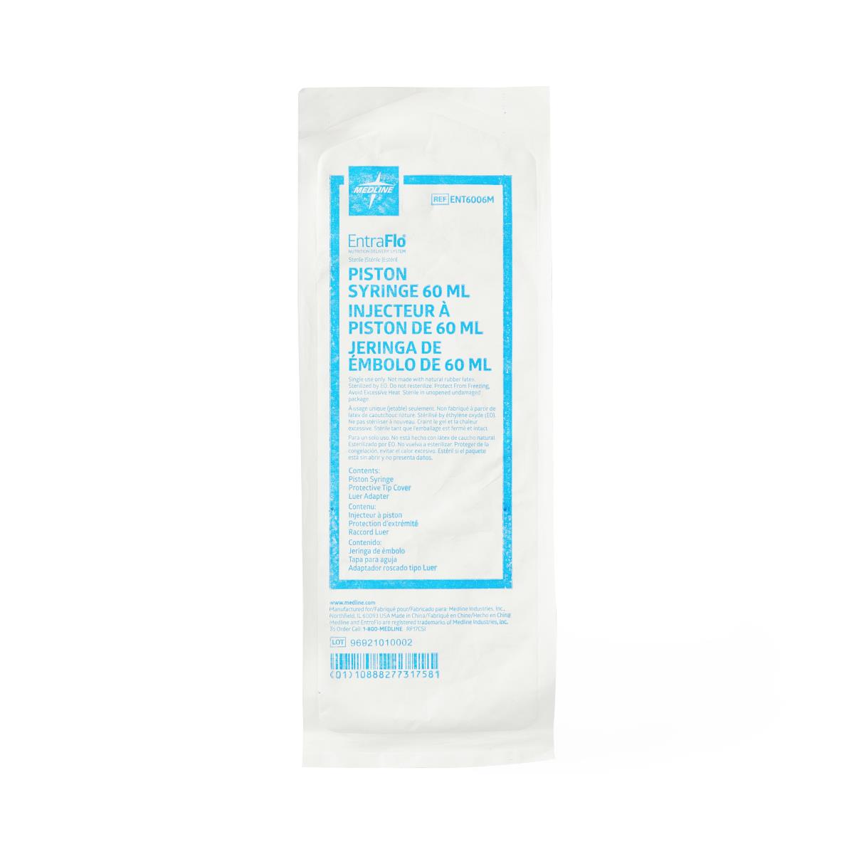 Sterile Enteral Feeding Syringes Piston Irrigation 60ml Steri