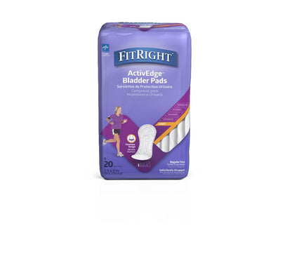 Fitright Activedge Women's Bladder Control Pads Liner Incontinent Light