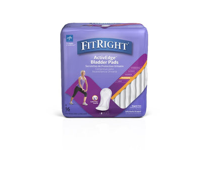 Fitright Activedge Women's Bladder Control Pads Liner Incontinent Moderate