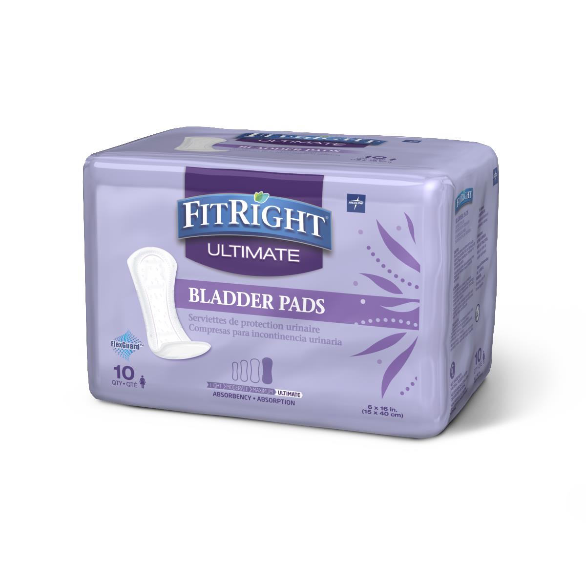 Fitright Activedge Women's Bladder Control Pads Liner Incontinent Ultimate