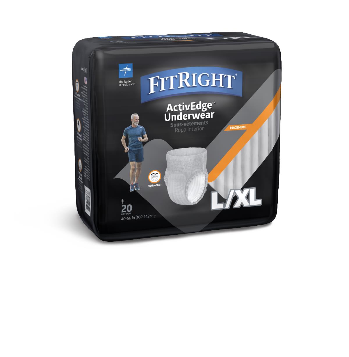 Fitright Activeedge Underwear for Mens Ultra Large/ x L 40-56