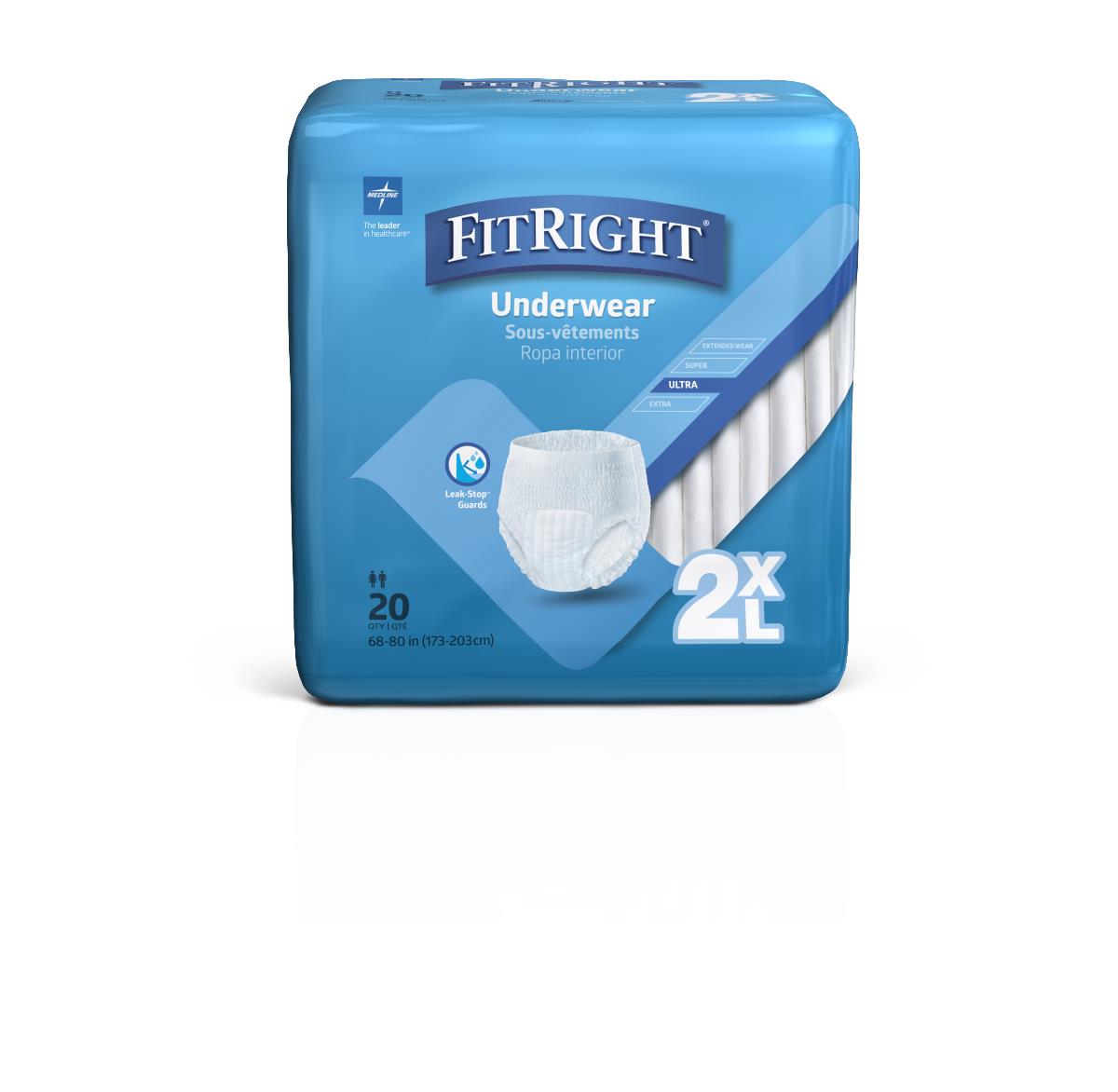 Fitright Heavy Absorbency Protective Underwear x x L 68-80