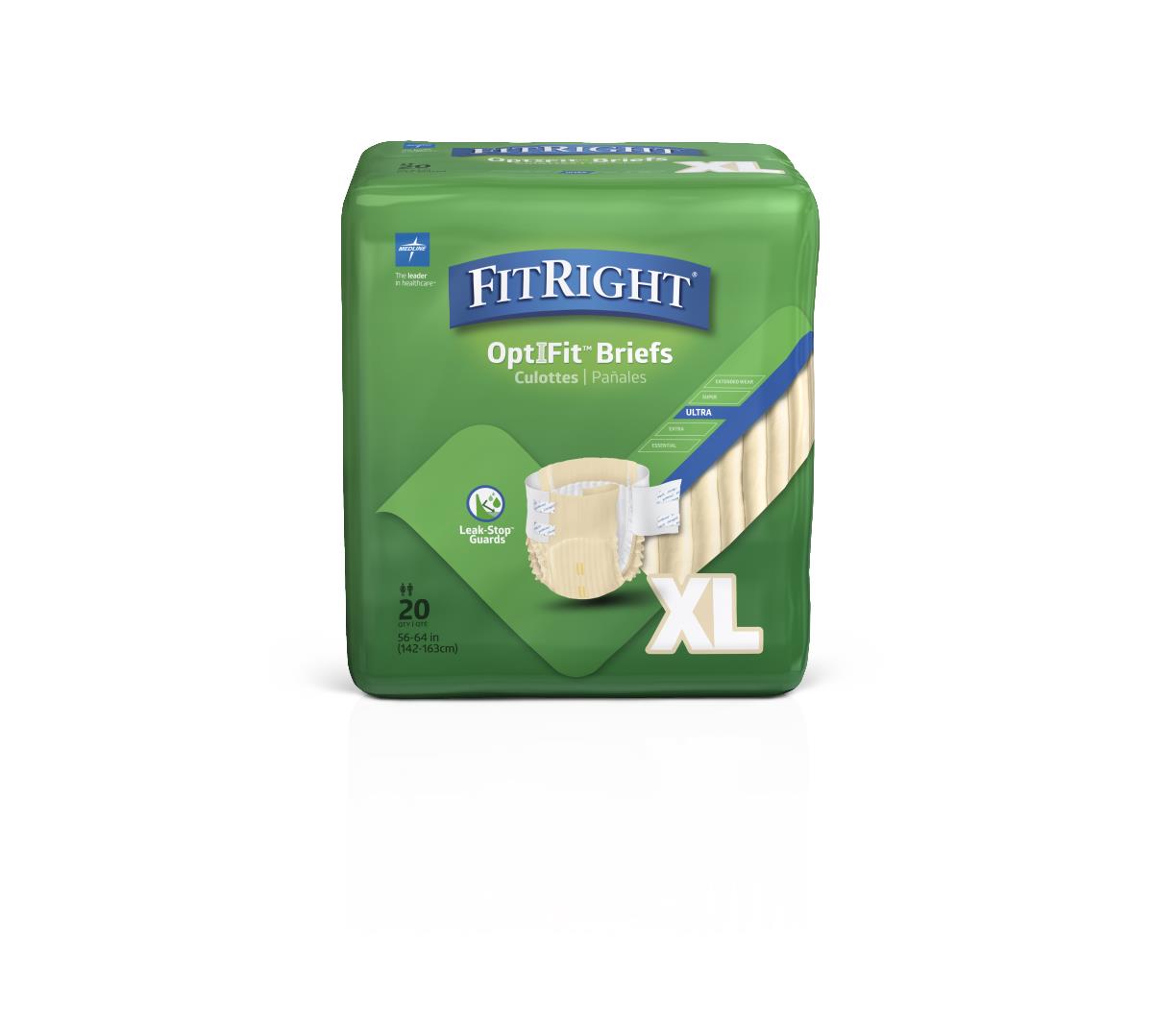 Fitright Ultra Incontinence Briefs Clothlike Fitultra x Large 56-64