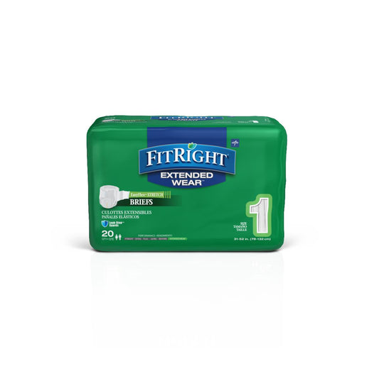 Fitright Extended Wear Stretch Briefs Ext Size 1