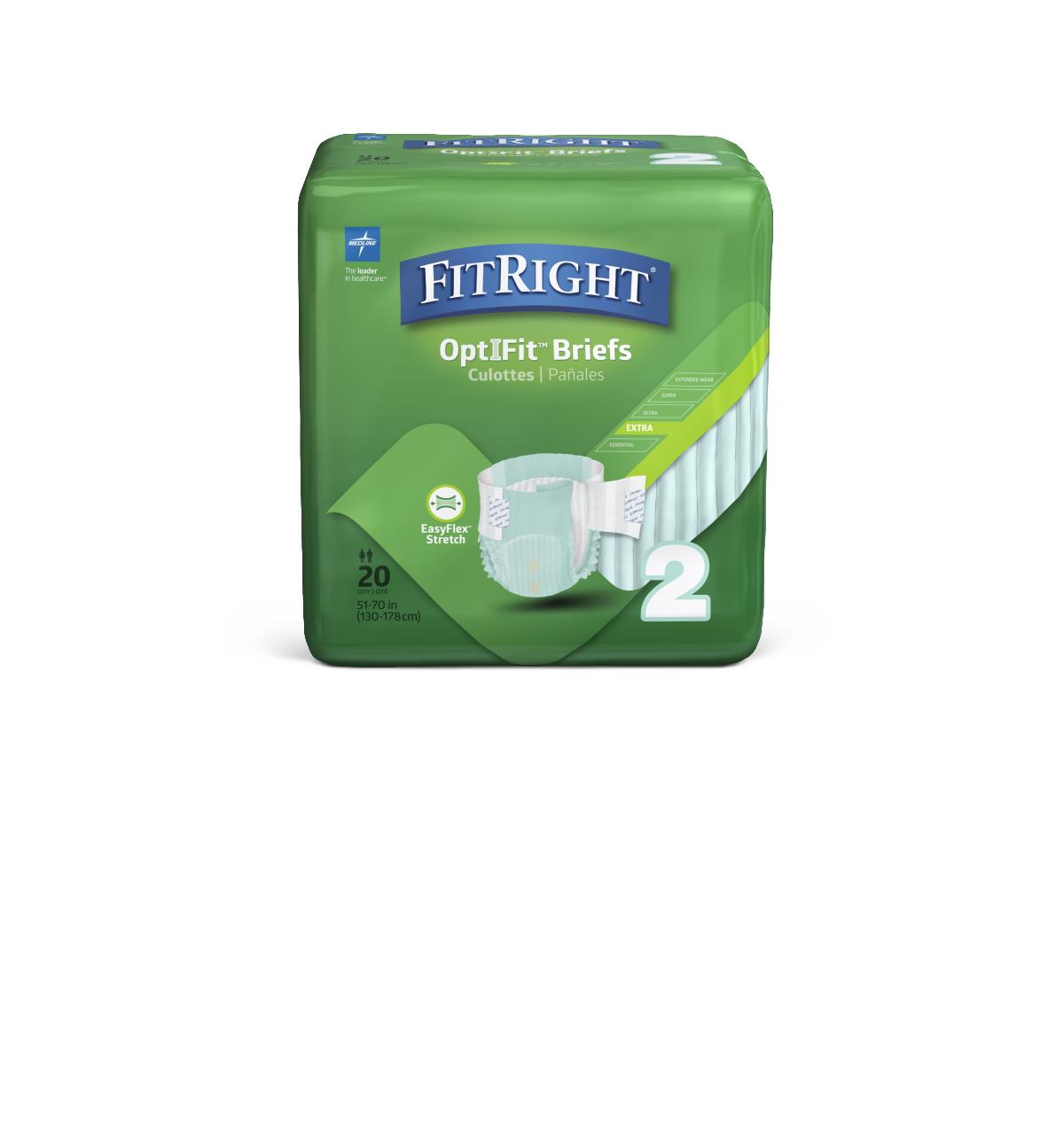 FitRight OptiFit Extra-Stretch Incontinence Briefs