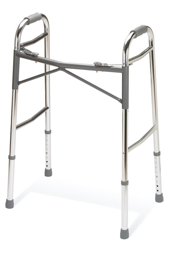 Adult Heavy-Duty 2-Button Folding Walkers Heavy Duty Guardian (1 Each)