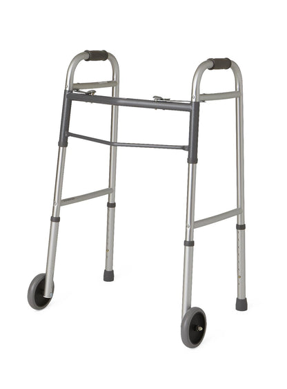 Two-Button Folding Walkers with 5" Wheels Guardian with 5in Adult