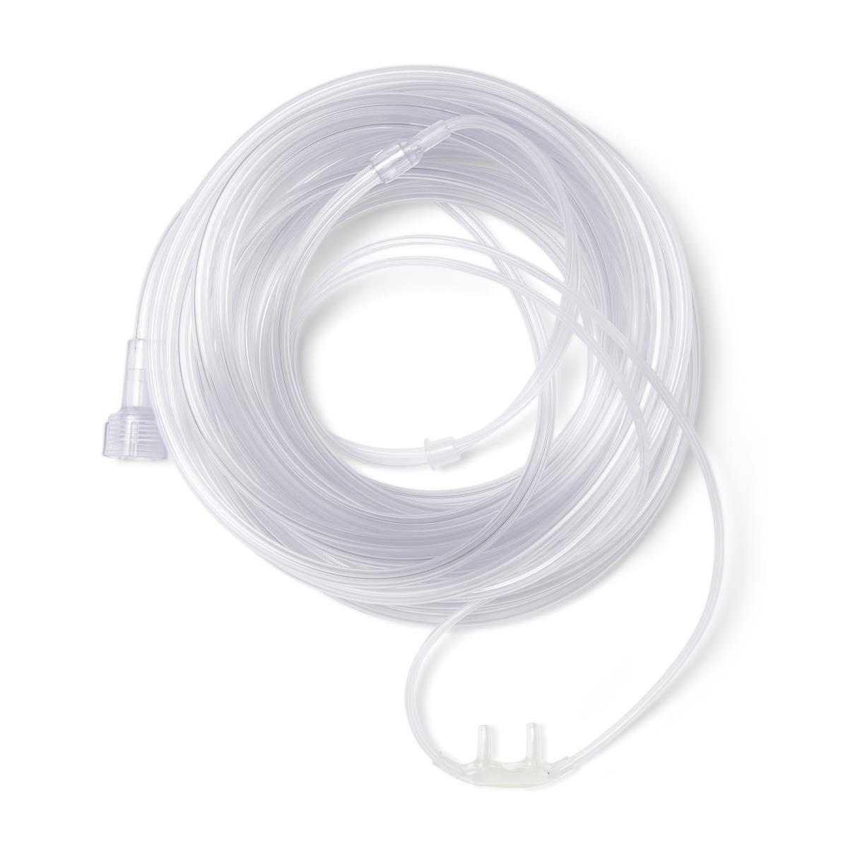 Soft Oxygen Cannula with Universal Connector, Adult, 25' (7.6 m) Tubing