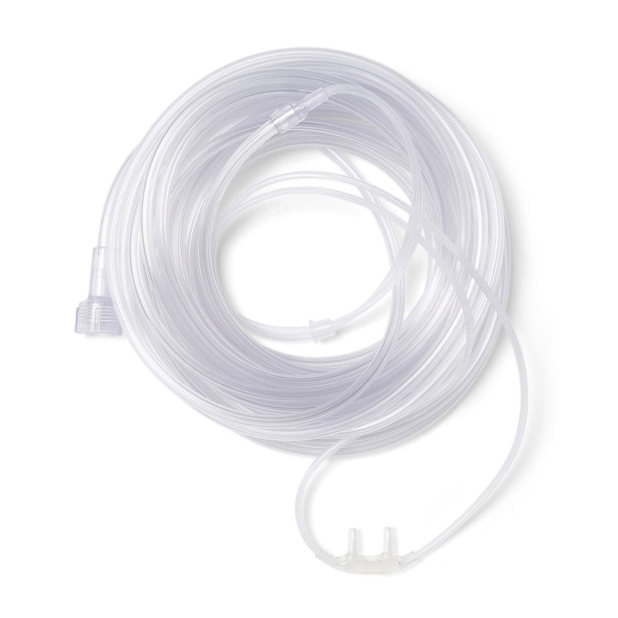 Soft Oxygen Cannula with Universal Connector, Adult, 25' (7.6 m) Tubing