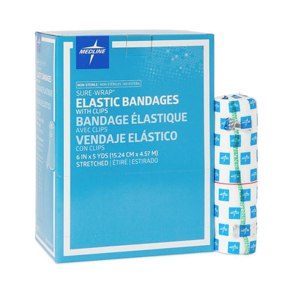 Sure-Wrap Nonsterile Elastic Bandages 6 x 5yd White