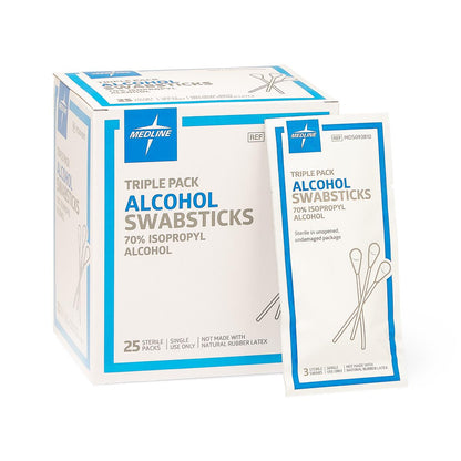 Sterile Triple-Pack Alcohol Swabsticks 3/pack