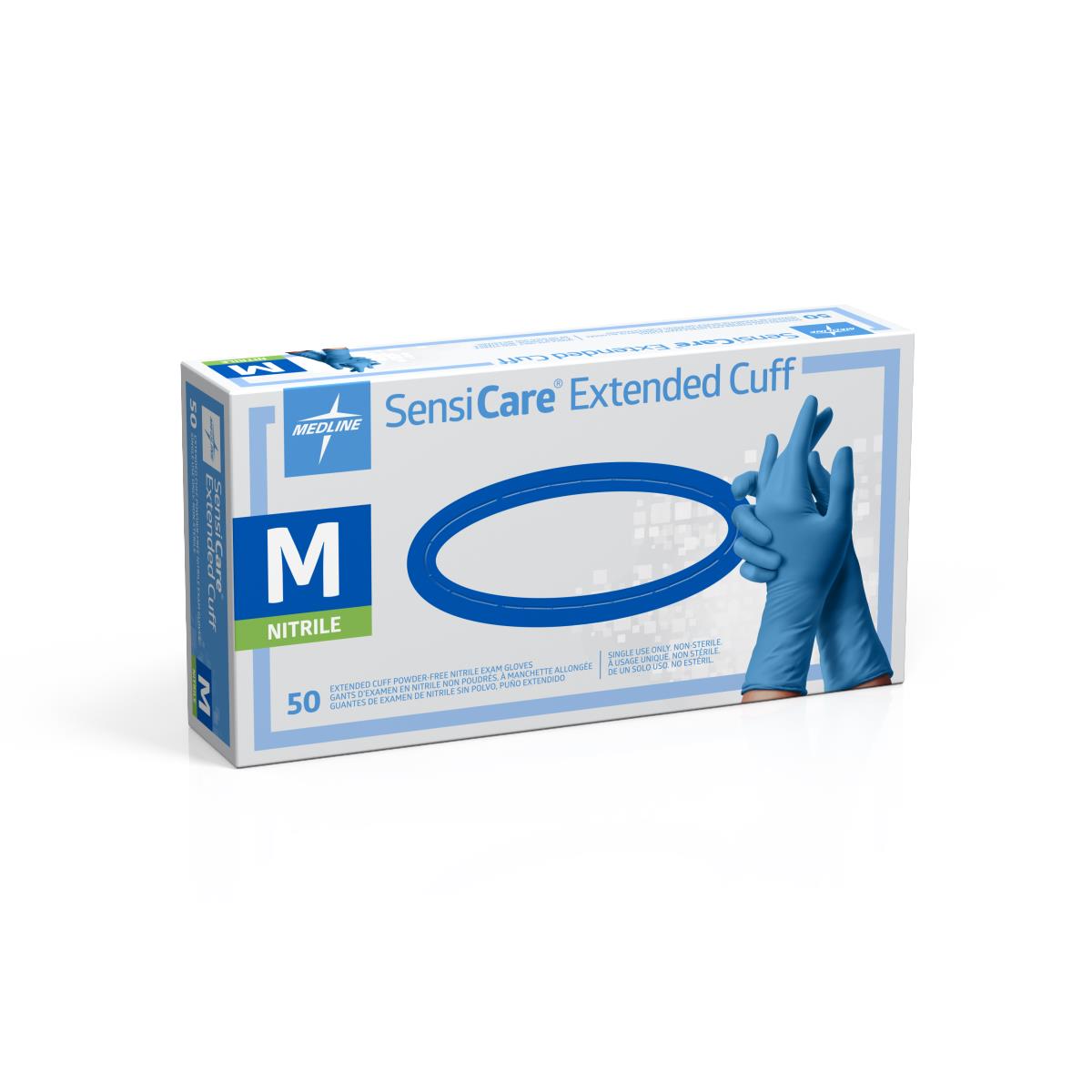 Sensicare Extended Cuff Nitrile Exam Gloves