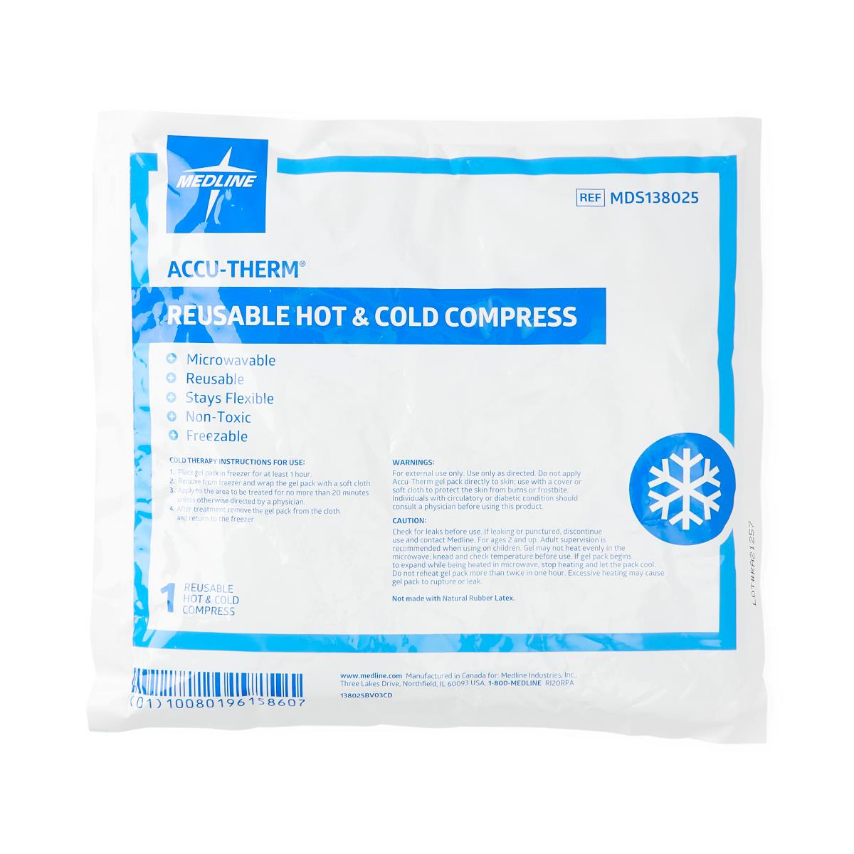 Accu-Therm Hot/cold Gel Packs Reusable 10" x 12"