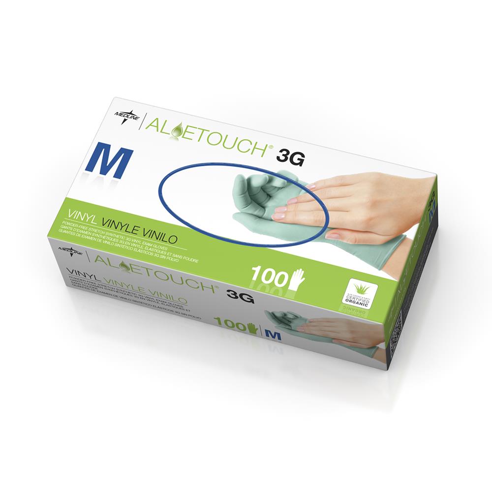 Aloetouch 3G Synthetic Exam Gloves - CA Only Glove Strch Vinyl Aloe M (Case of 1000)