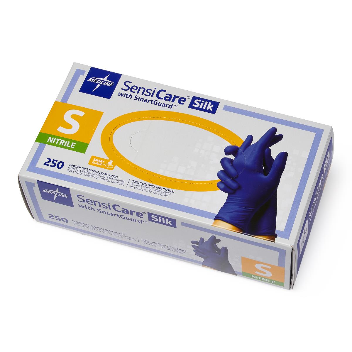 Sensicare Silk Powder-Free Nitrile Exam Gloves with Film