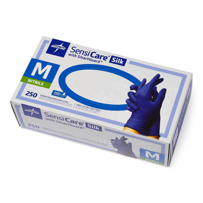 Sensicare Silk Powder-Free Nitrile Exam Gloves with Film