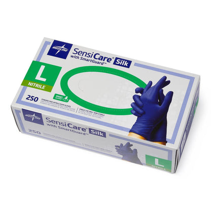 Sensicare Silk Powder-Free Nitrile Exam Gloves with Film