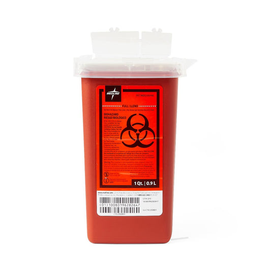Phlebotomy Sharps Containers 1 QT Red