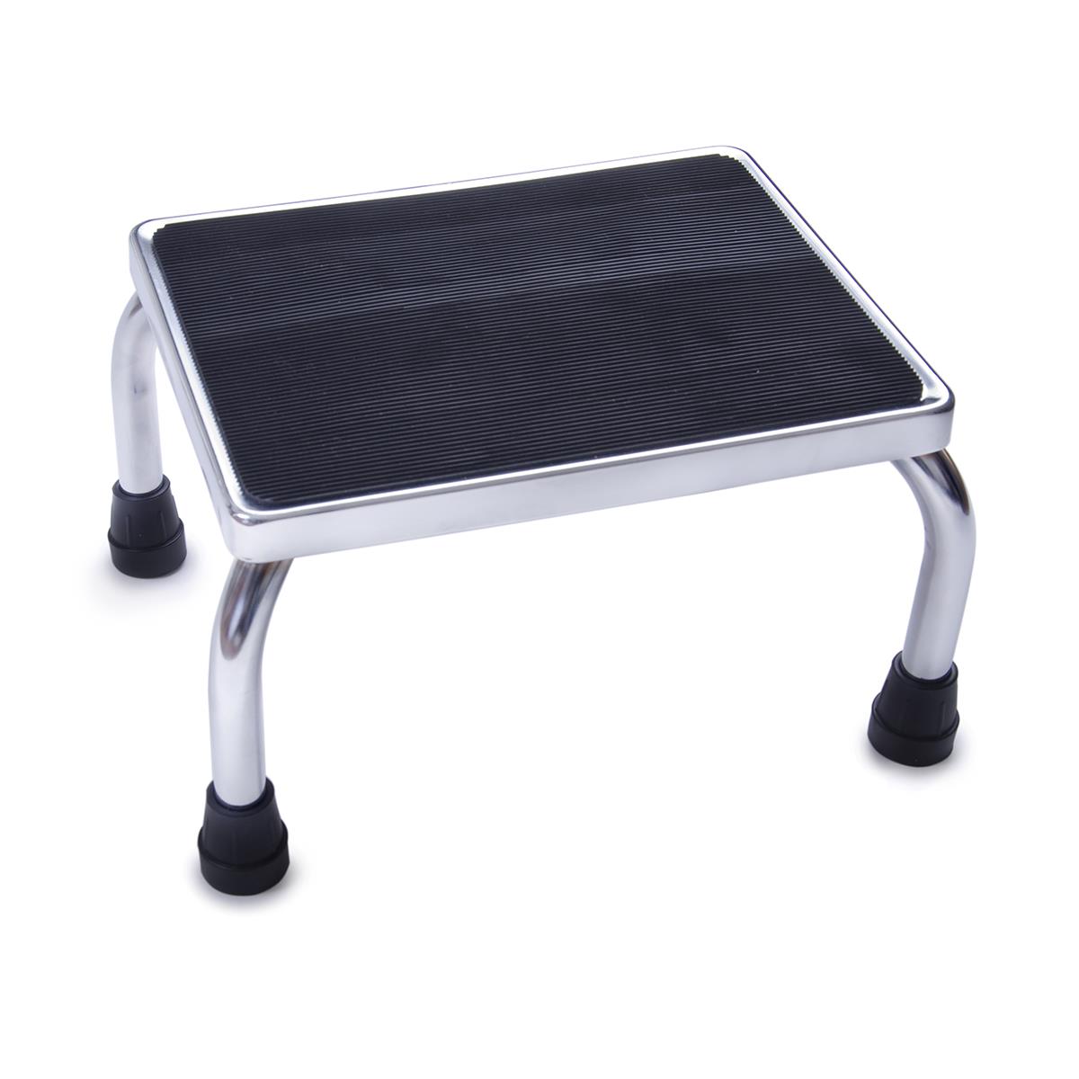 Chrome Footstools with Rubber Mat Stl 350lb (1 Each)