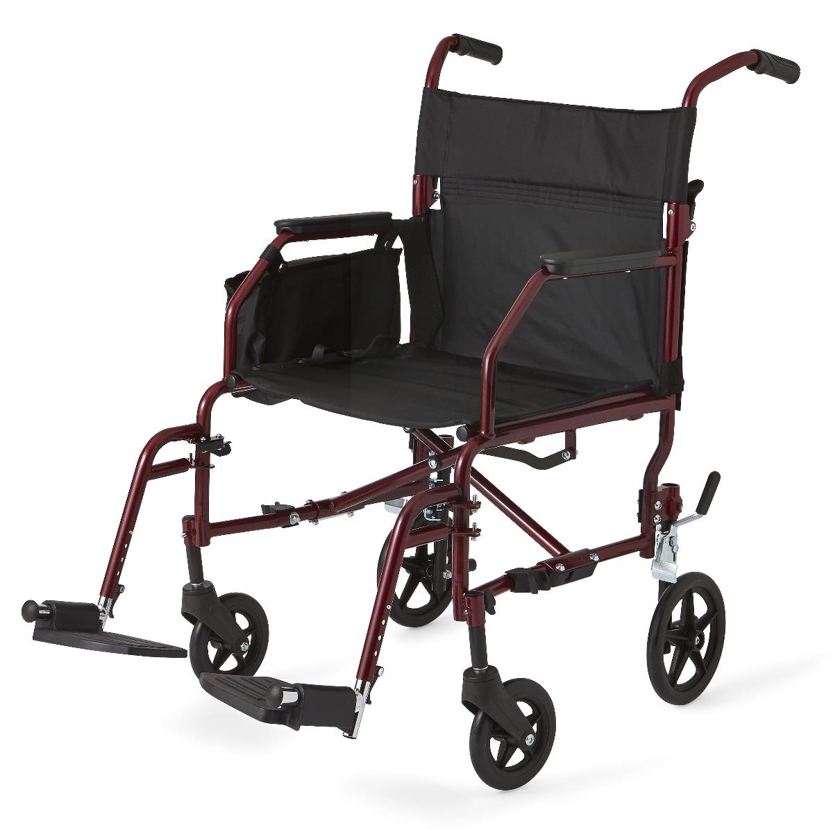 Basic Steel Transport Chairs with 12" Rear Wheels Knockdown (1 Each)