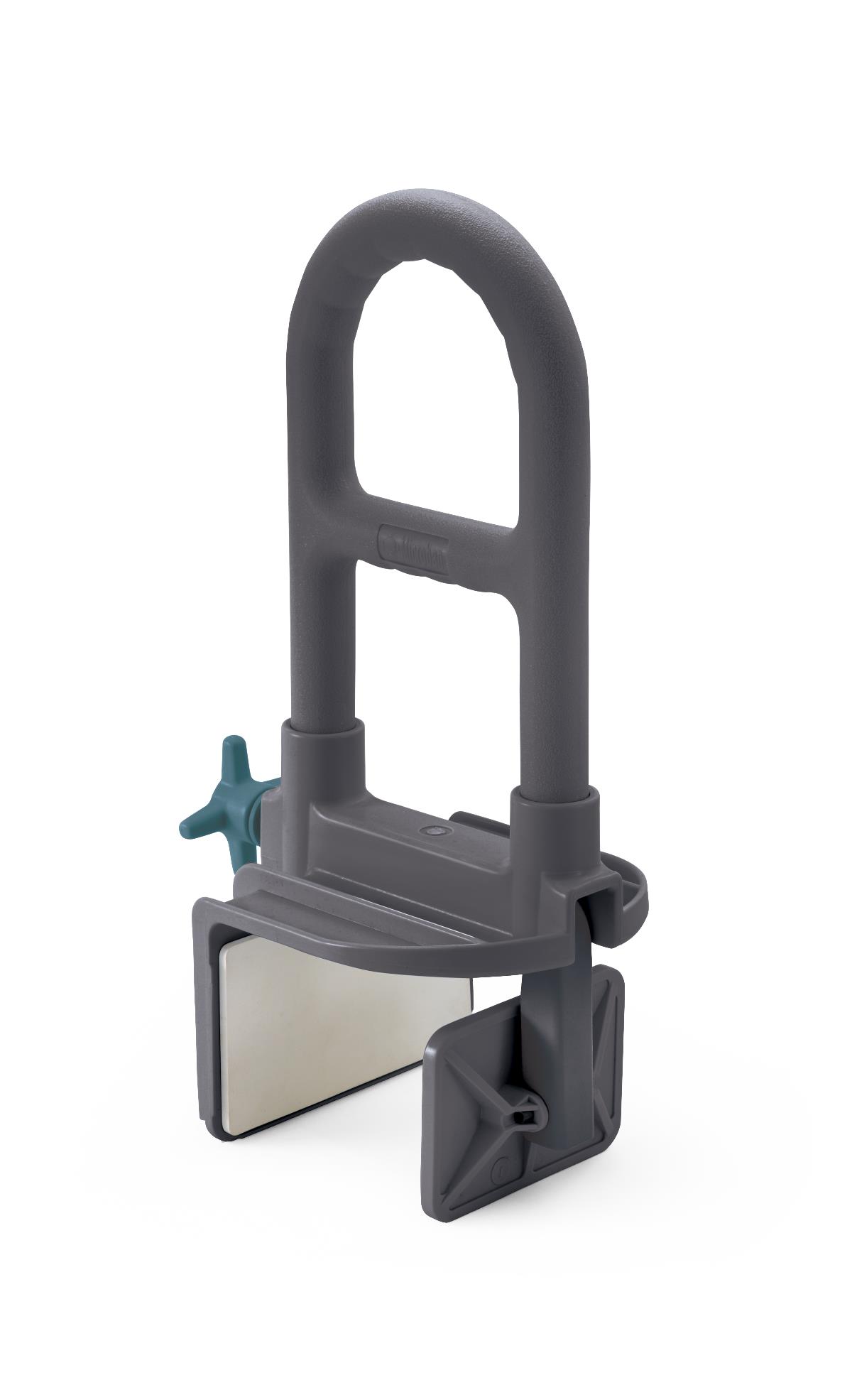 Deluxe Bathtub Grab Bar with Microban 250lb Capacity Grey