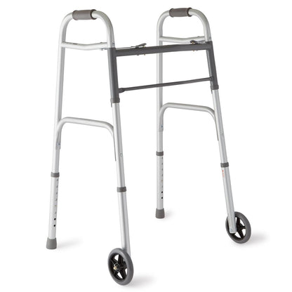 Two-Button Folding Walkers with 5" Wheels 2 Button with 5inwheels