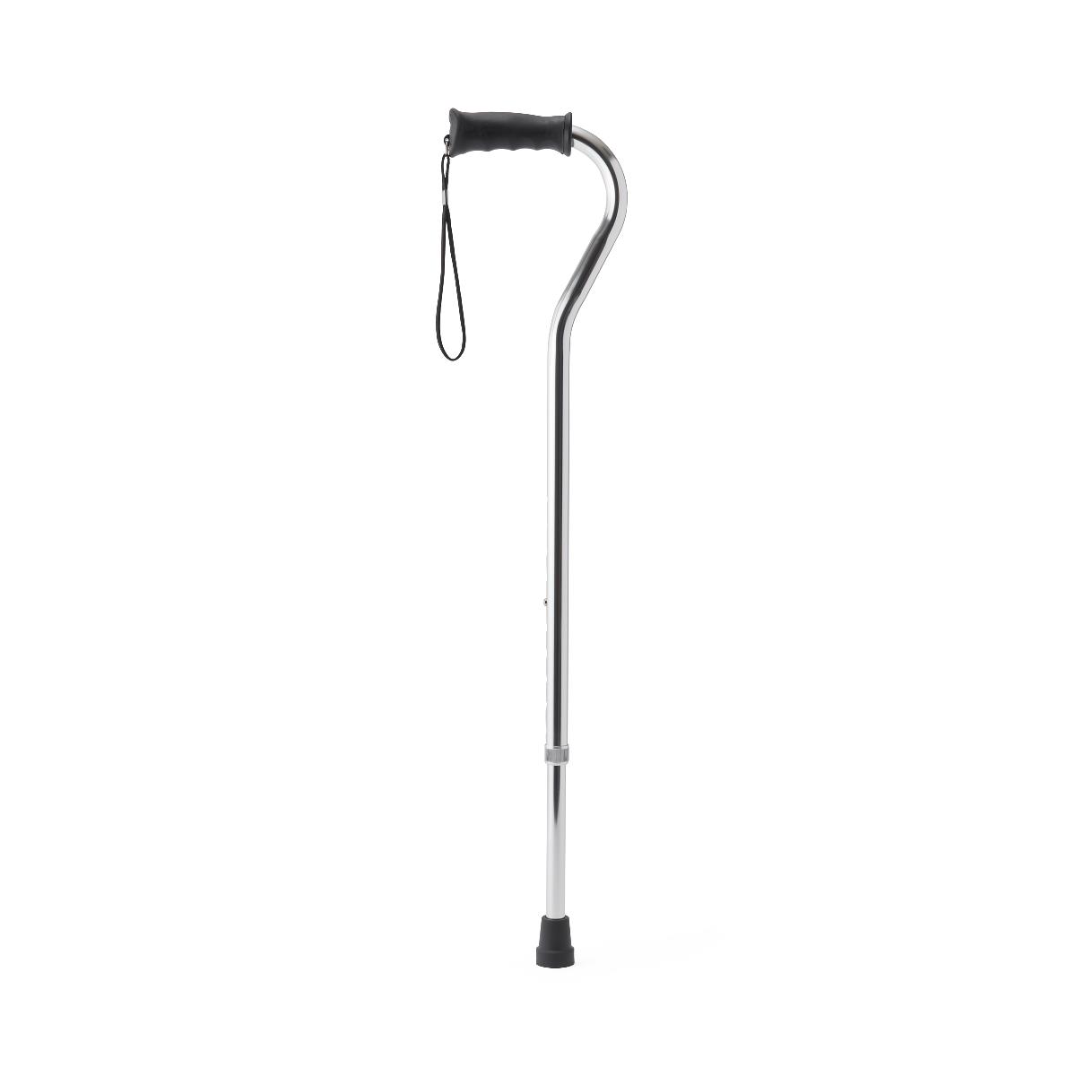 Aluminum Offset Canes with Gel Grip Cane Chrome (1 Each)