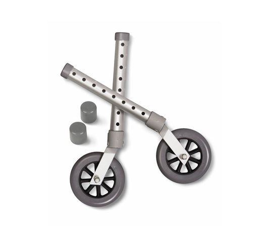 Replacement Swivel Casters for Walkers 5" Wheel 5 in F/walker with 1in Tubing (Set of 2)