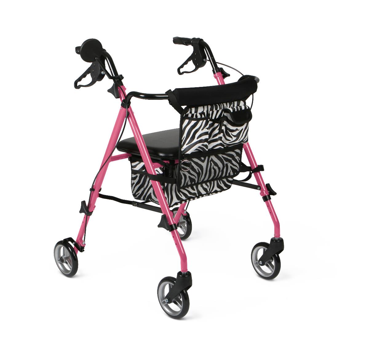 Posh Pink Zebra Rollator (1 Each)