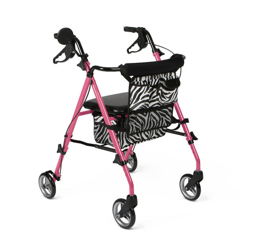 Posh Pink Zebra Rollator (1 Each)